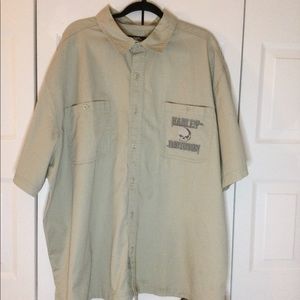 Harley Davidson Khaki Willie Skull shirt:: XXL